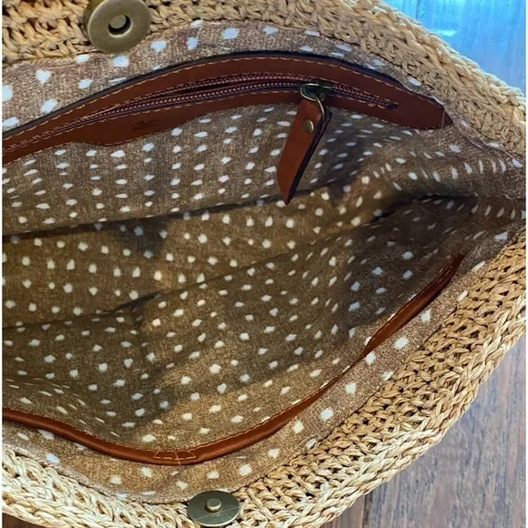 NWT Raffia Lucky Brand bucket purse - Picture 5 of 11